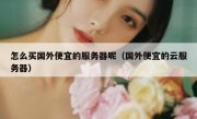 怎么买国外便宜的服务器呢（国外便宜的云服务器）