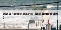 派币现在能卖吗是真的吗（派币真的能卖钱吗）