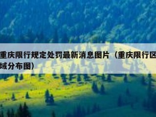 重庆限行规定处罚最新消息图片（重庆限行区域分布图）