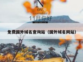 免费国外域名查询站（国外域名网站）