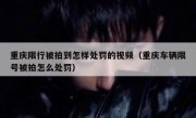 重庆限行被拍到怎样处罚的视频（重庆车辆限号被拍怎么处罚）