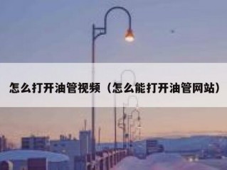 怎么打开油管视频（怎么能打开油管网站）