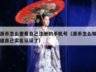 派币怎么查看自己注册的手机号（派币怎么知道自己实名认证了）
