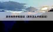 派币如何手机验证（派币怎么手机验证）