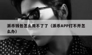 派币钱包怎么用不了了（派币APP打不开怎么办）