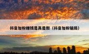 抖音加粉赚钱是真是假（抖音加粉骗局）