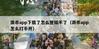 派币app下载了怎么登陆不了（派币app怎么打不开）