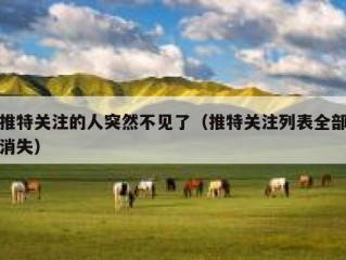 推特关注的人突然不见了（推特关注列表全部消失）