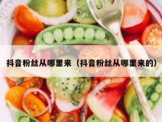抖音粉丝从哪里来（抖音粉丝从哪里来的）