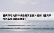 重庆限号处罚标准最新消息图片视频（重庆限号怎么处罚最新规定）