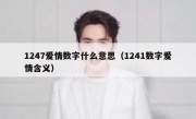 1247爱情数字什么意思（1241数字爱情含义）