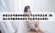 微信公众号最多粉丝的几个公众号怎么弄（微信公众号最多粉丝的几个公众号怎么弄的）