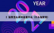 扌加赞怎么读拼音是什么（什么加赞赏）
