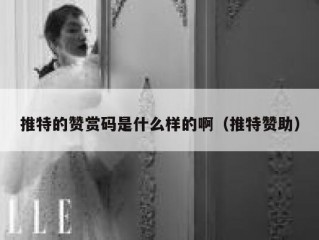 推特的赞赏码是什么样的啊（推特赞助）
