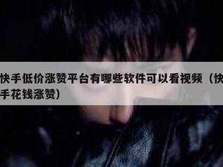快手低价涨赞平台有哪些软件可以看视频（快手花钱涨赞）