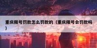 重庆限号罚款怎么罚款的（重庆限号会罚款吗）