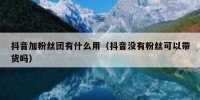 抖音加粉丝团有什么用（抖音没有粉丝可以带货吗）