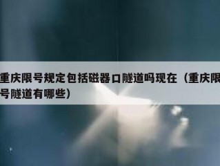 重庆限号规定包括磁器口隧道吗现在（重庆限号隧道有哪些）