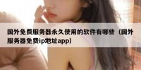 国外免费服务器永久使用的软件有哪些（国外服务器免费ip地址app）