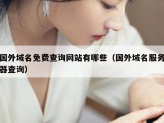 国外域名免费查询网站有哪些（国外域名服务器查询）