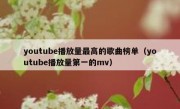 youtube播放量最高的歌曲榜单（youtube播放量第一的mv）