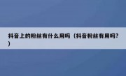 抖音上的粉丝有什么用吗（抖音粉丝有用吗?）
