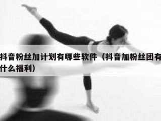 抖音粉丝加计划有哪些软件（抖音加粉丝团有什么福利）