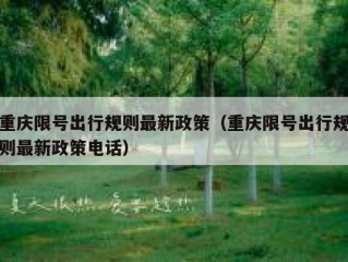 重庆限号出行规则最新政策（重庆限号出行规则最新政策电话）