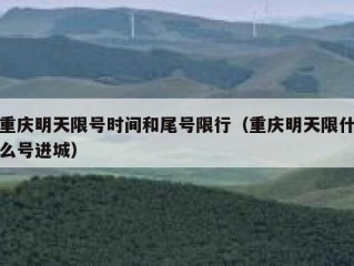 重庆明天限号时间和尾号限行（重庆明天限什么号进城）
