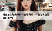 抖音怎么加国外的抖音号码呢（抖音怎么加外国的用户）