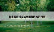 包含国外域名注册服务网站的词条