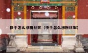 快手怎么涨粉丝呢（快手怎么涨粉丝呢）