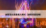 油管怎么设置成人模式（油管设置在哪）