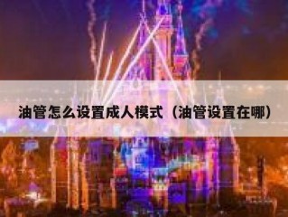 油管怎么设置成人模式（油管设置在哪）