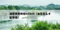 油管使用教程bilibili（油管怎么才能使用）