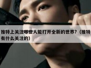 推特上关注哪些人能打开全新的世界?（推特有什么关注的）