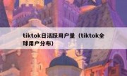tiktok日活跃用户量（tiktok全球用户分布）