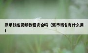 派币钱包视频教程安全吗（派币钱包有什么用）