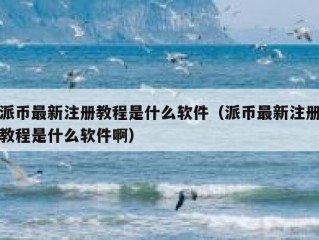 派币最新注册教程是什么软件（派币最新注册教程是什么软件啊）