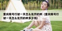 重庆限号行驶一天怎么处罚的啊（重庆限号行驶一天怎么处罚的啊多少钱）