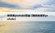 如何用youtube获益（如何利用好youtube）