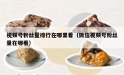 视频号粉丝量排行在哪里看（微信视频号粉丝量在哪看）