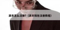 派币怎么注册?（派币钱包注册教程）