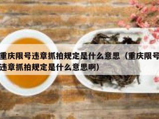 重庆限号违章抓拍规定是什么意思（重庆限号违章抓拍规定是什么意思啊）