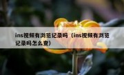 ins视频有浏览记录吗（ins视频有浏览记录吗怎么查）