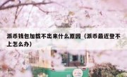 派币钱包加载不出来什么原因（派币最近登不上怎么办）
