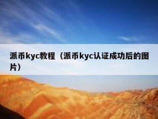 派币kyc教程（派币kyc认证成功后的图片）