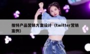 推特产品营销方案设计（twitter营销案例）