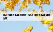 派币钱包怎么弄到微信（派币钱包怎么弄到微信里）