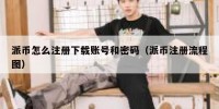 派币怎么注册下载账号和密码（派币注册流程图）
